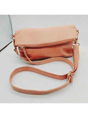 Levenger Purse Brown Leather Handbag Crossbody Fold Over